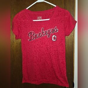 Ohio State Buckeyes Graphic Tee in Red- Ohio State Authentic Apparel- Mefium